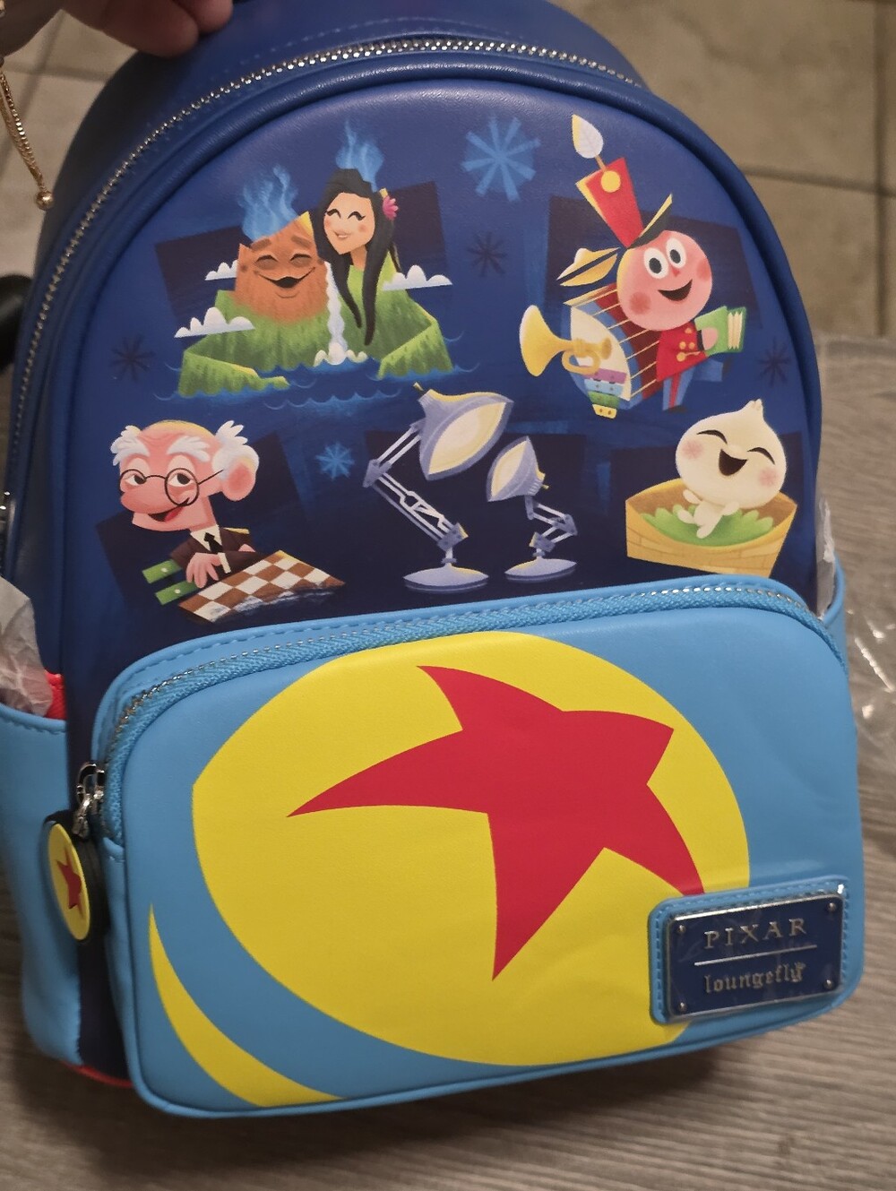 Loungefly Kids Navy Blue and Yellow Cartoon Star Backpack